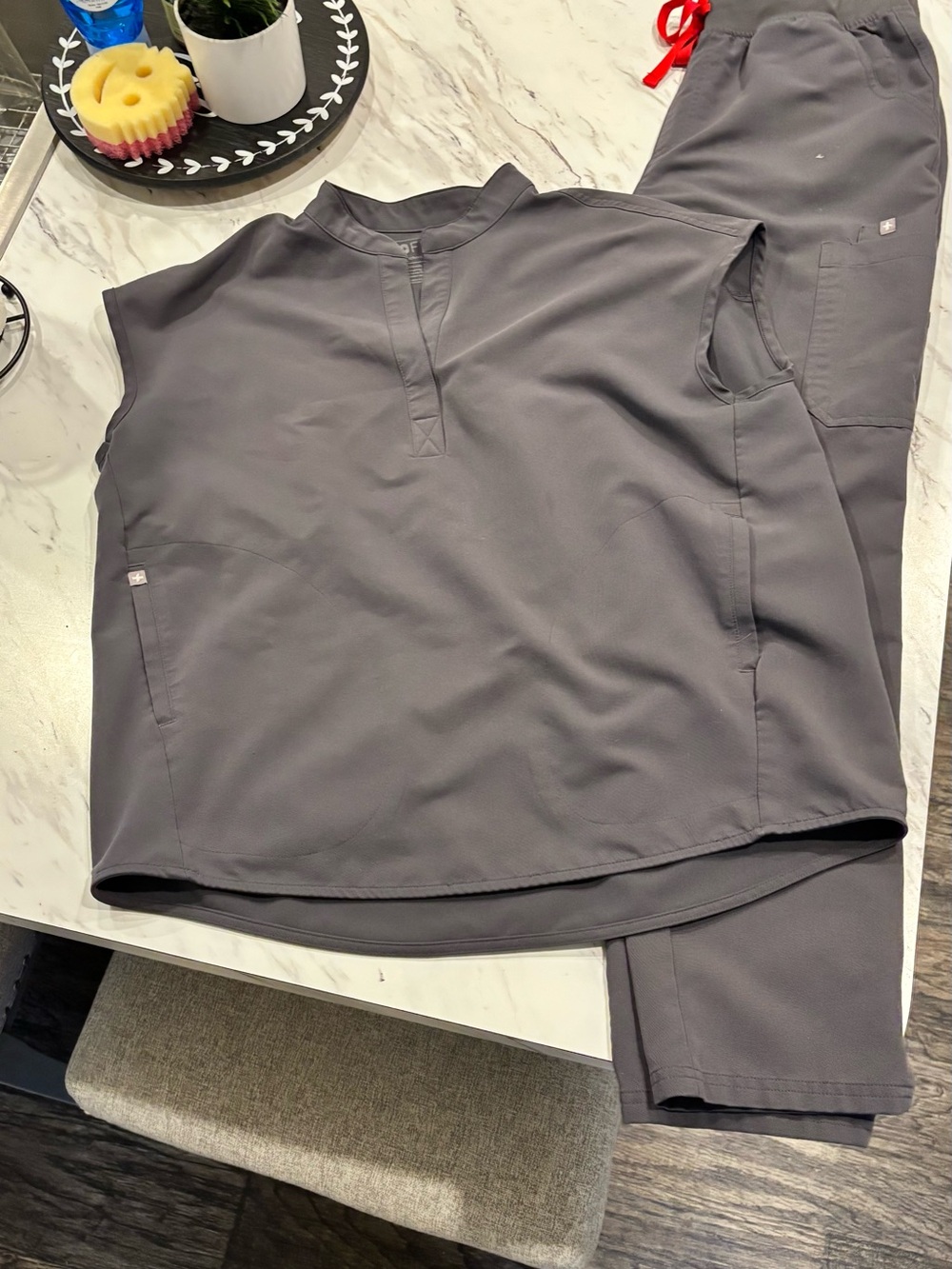 Men's Gray Performance Scrub Pants
